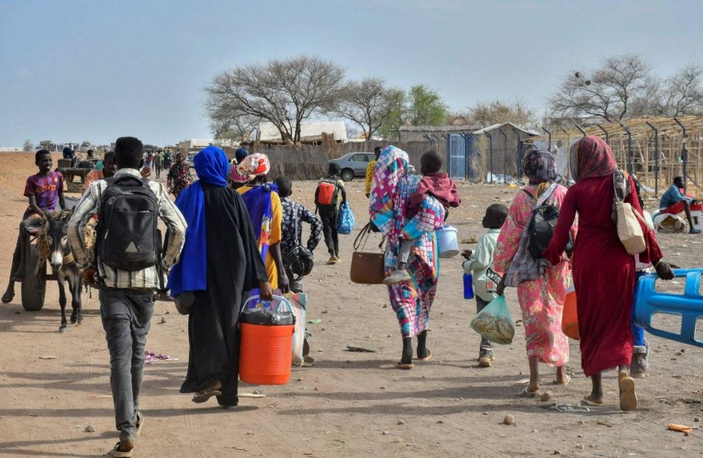 Displaced civilians in Sudan